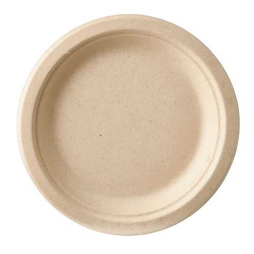 144 Teller, Zuckerrohr "pure" ungeteilt Ø 23 cm · 2 cm natur