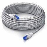 thumbnail of Primewire Patchkabel CAT 8 mit Baumwollummantelung - Gigabit Ethernet LAN Kabel - 40 Gbit/s - S/FTP PIMF Schirmung - Netzwerkkabel - 20m