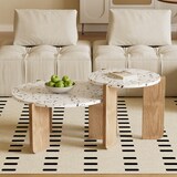 thumbnail of Moderne Couchtisch 70x70x35 und 50x50x45 2er-Set in Natur aus MDF – Flexibles Nesting-Design, hochwertige Materialien, pflegeleicht