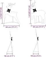 thumbnail of vidaXL LED Rentiere 2 pcs Kaltweiß Stoff