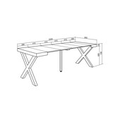thumbnail of Consolle allungabile, Tavolo consolle allungabile , 222x90x73cm, Per 10 persone, Gambe in legno, Stile moderno, Nero - 333_49