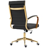 thumbnail of Cadeira de escritório em imitação de pele Havana preto