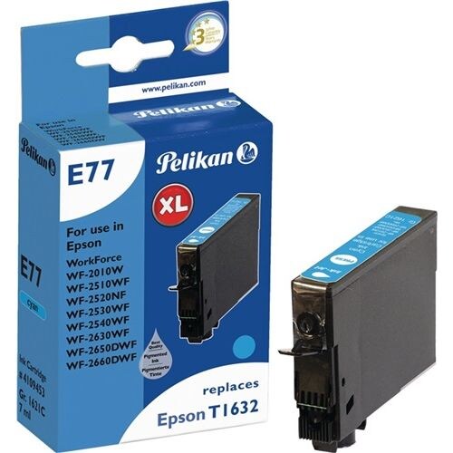 Pelikan Tintenpatrone 4109453 E77 wie Epson C13T163240 cyan