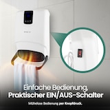 thumbnail of Emerio Badezimmer-Heizgerät BH-123818 – für Räume bis 25 m² – Timer – Fenster-Offen-Erkennung – IP23 – Fernbedienung – Touch-Display – Handtuchhalter