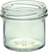 thumbnail of 100er Set Sturzglas 125 ml Marmeladenglas Einmachglas Einweckglas To 66 schwarzer Deckel incl. Diamant-Zucker Gelierzauber Rezeptheft