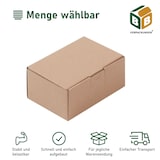 thumbnail of 200 x Faltkarton (160 x 114 x 60 mm) stabil 1-wellig Versandkarton Päckchen DHL Hermes Schachtel Box Paket braun BB-Verpackungen