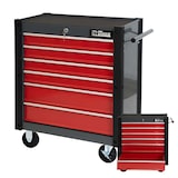 thumbnail of Werkstattwagen "Trutzi" abschließbar  6 Schubladen 78 x 64 cm Kantenschutzleisten Rollcontainer rot