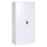 thumbnail of Dossierkast HWC-L60, stalen kast, multifunctionele kast, afsluitbare kledingroede, metaal 185x90x45cm, grijs