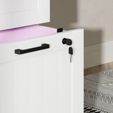 thumbnail of HOMCOM cajonera escritorio con 4 cajones, cajonera de oficina, mueble archivador, con 2 cerraduras, riel colgante para A4 y carta, 40x40x131 cm blanco