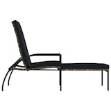 thumbnail of vidaXL Sonnenliege mit Fußhocker PE-Rattan Grau