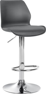 thumbnail of Décoshop26 - Barhocker x1 mit Fußstütze höhenverstellbar drehbar aus grauem PVC Kunststoff und Metall 10_0004905