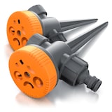 thumbnail of Brandson 2x Rasensprenger 5 Fach Rasensprinkler, Flächenregner Garten Sprinkler, Kreis Halbkreis Viertelkreis Fächer beidseitig Strahl, Wählscheibe