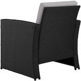 thumbnail of tectake Set de muebles de exterior JESOLO, rattan sintético resistente uva, acero revestido, 90x50.5x36 cm, negro/gris