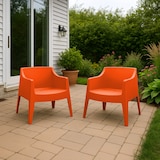 thumbnail of Ensemble de 4 chaises de jardin Bartal Orange