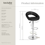 thumbnail of tectake Lot de 2 tabourets de bar CHRISTIAN - noir - 401560