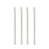thumbnail of 100 Trinkhalme mit Löffel, Papier "pure" Ø 8 mm · 20 cm weiss