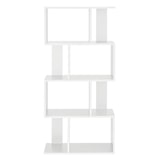 thumbnail of Helloshop26 - Libreria per soggiorno mobile contenitore ripiani in MDF rivestito in melaminico 130 cm bianco 03_0001073