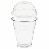 thumbnail of 50x BIO Trinkbecher 300ml mit Domdeckel ohne Loch aus Biokunststoff (PLA)