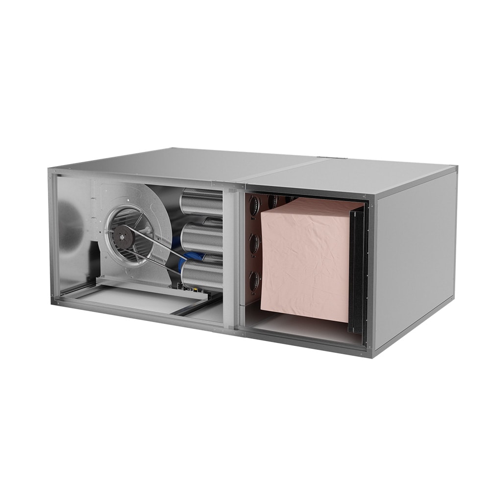 CBT 6000VT Unità di estrazione fumi, filtrazione tessile, filtri a tasche e carboni attivi con ventilatore centrifugo a trasmissione trifase 6000 m3/h
