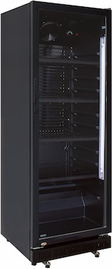 thumbnail of Gastro Getränkekühlschrank Gewerbekühlschrank 347l 1 Glastür 620x635x1732mm schwarz