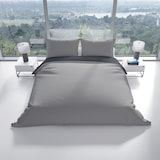 thumbnail of Baumwolle Bettwäsche Biber 135x200 cm Feinbiber Grau Anthrazit Wendeseite Uni Set