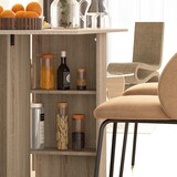 thumbnail of HOMCOM mesa de comedor plegable mesa auxiliar con alas abatibles y 2 estantes de almacenamiento estilo moderno para cocina 75x140x74 cm Natural