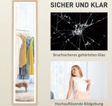 thumbnail of Standspiegel Ganzkörperspiegel 160x40x5 cm mit LED-Beleuchtung Touch Steuerung Eiche Optik Rahmen aus MDF bruchsicheres HD Glas frei stehend