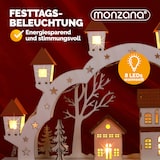 thumbnail of Monzana Schwibbogen Landschaft Holz Hellbraun LED Beleuchtet Weihnachten Deko Weihnachtsbogen Lichterbogen