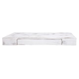 thumbnail of Wandplank HWC-H37, zwevende plank Wandplank Hangplank Plank, lade massief hout 8x80x25cm ~ wit, shabby