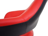 thumbnail of 2er-Set Barhocker HWC-F16, Barstuhl Tresenhocker Drehhocker, mit Lehne Kunstleder ~ rot-schwarz