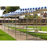 thumbnail of Essentials Professional Marktkraam blauw-wit,brandwerend PVC dekzeil, vurenhout, 200x151x232cm (LxBxH)