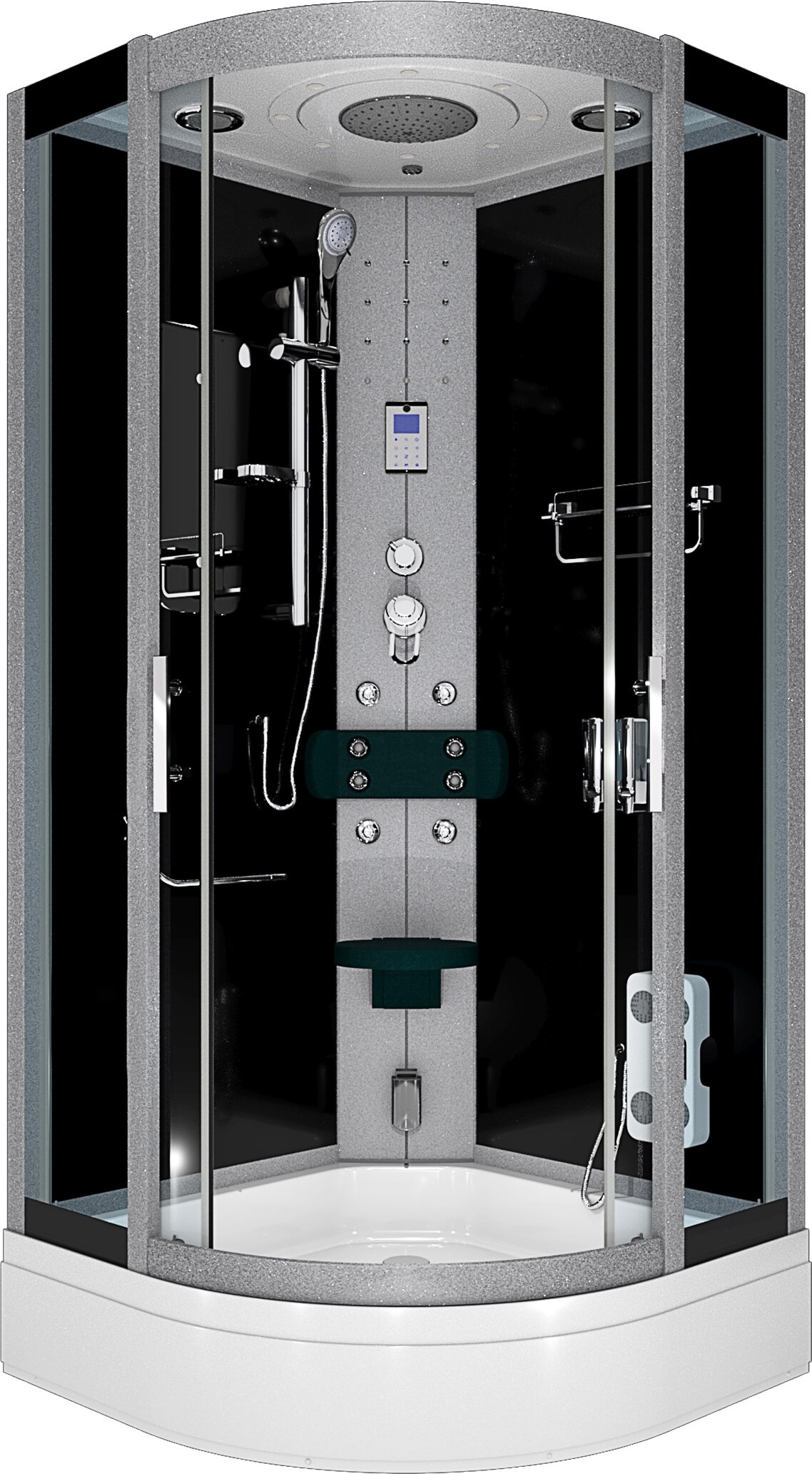 Duschkabine Komplettdusche Fertigdusche Dusche D46-53T0-EC 90x90 cm mit 2K Scheiben Versiegelung