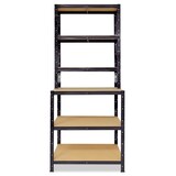 thumbnail of shelfplaza BLACK 190x100x60 cm Werkbank Regal in schwarz mit 6 Böden und 145 kg Traglast pro Boden