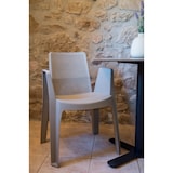thumbnail of garbar GOYA HPL Quadratischer Tisch Indoor 70x70 Schwarzer Fuß - Natürliches Eichen Tischplatte
