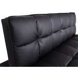 thumbnail of Sofa HWC-K21, Klappsofa Couch Schlafsofa, Nosagfederung Schlaffunktion Liegefläche 181x107cm ~ Kunstleder, schwarz