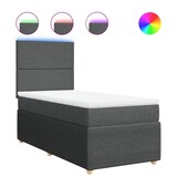 thumbnail of vidaXL Boxspringbett mit Matratze Dunkelgrau 100x200 cm Stoff
