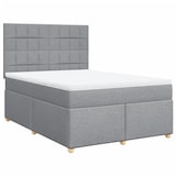 thumbnail of vidaXL Boxspringbett mit Matratze Hellgrau 140x190 cm Stoff