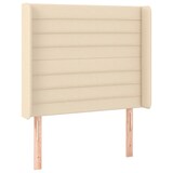 thumbnail of vidaXL Boxspringbett mit Matratze & LED Creme 90x200 cm Stoff