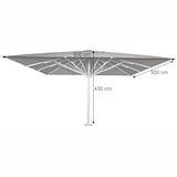 thumbnail of Gastronomie-Luxus-Sonnenschirm HWC-D20b, XXL-Schirm Marktschirm, 5x5m (Ø7,2m) Polyester/Alu 87kg ~ anthrazit
