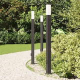 thumbnail of vidaXL Pollerleuchten mit Steckdose 3 Stk. 110 cm Schwarz IP44