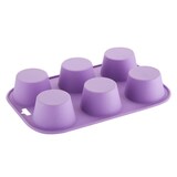 thumbnail of Moule 6 muffins flexible en silicone Hygiplas violet