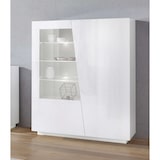 thumbnail of shopinnovativo -Libreria con vetrina moderna soggiorno salotto design bianco lucido 120X43X146 H