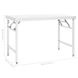 thumbnail of Mesa de trabajo plegable de cocina acero inoxidable 120x60x80 cm