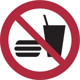 Kein Essen oder Trinken erlaubt.