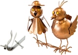 thumbnail of Dachrinnenfigur Vogelpaar, Kupfer-Look, Zaunfigur