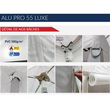 thumbnail of Tente pliante PRO 4x6m pack fenêtres - 6 murs - ALU 55mm/PVC 580g Norme M2 - blanc - FRANCE-BARNUMS