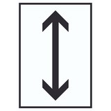 thumbnail of Richtungspfeil hoch runter Schild hochkant schwarz weiss Pfeil A3 (297x420mm)