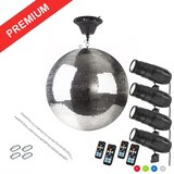 thumbnail of Spiegelkugel Komplettset 50cm mit Motor, 4 x 9W LED Pinspot (RGB)PREMIUM