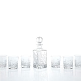 thumbnail of Decantador de Whisky y Licor (700ml) 1 Tapón de Cristal, 6 Vasos para Whisky (300 ml), Cristal Soplado y Tallado Artesanal