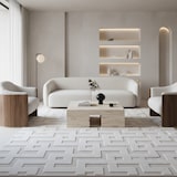 thumbnail of Teppich Balkon 3D-Effekt Pflegeleicht Waschbar Strapazierfähig Terrasse Küche Creme 160x230 cm OEKO-TEX Gekettelt – ORTLER von Kadima Design